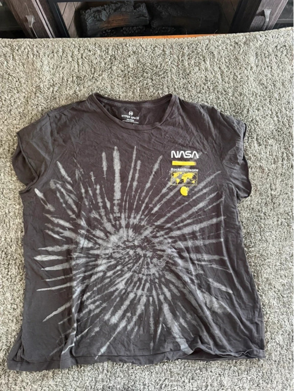 Hyper Space NASA Rocket Science Tie-Dye T-Shirt Size 2XL